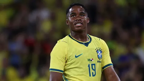 Disciplina tática faz Endrick perder espaço no Brasil com Ancelotti. Foto: Wagner Meier/Getty Images