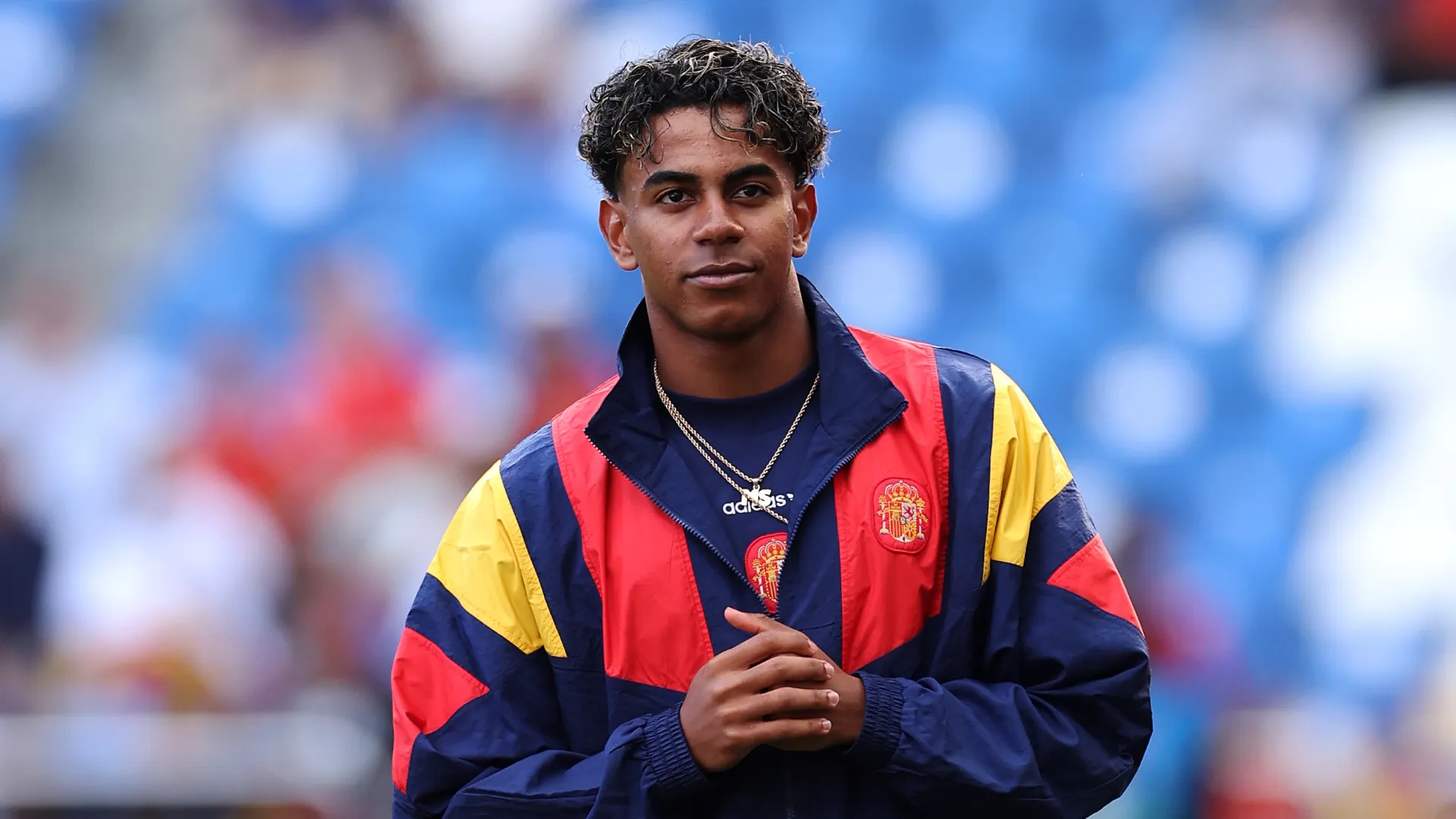 Lamine Yamal antes de jogo da Espanha
