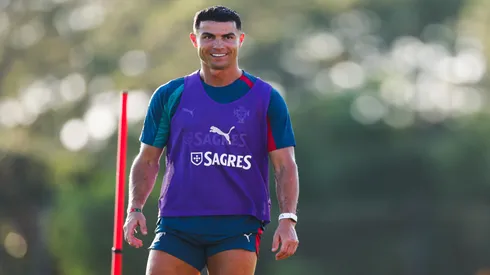 Cristiano Ronaldo em treino da Seleção Portuguesa – Megan Briggs/Getty Images