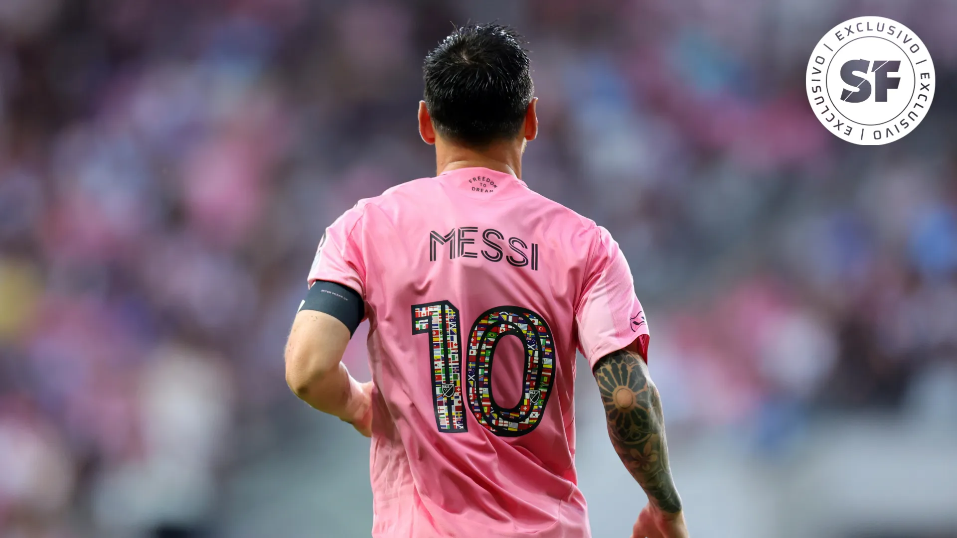 Lionel Messi de costas em jogo do Inter Miami