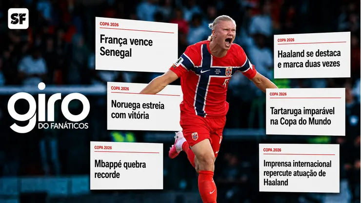 Haaland após marcar golaço pela Noruega - Giro da Copa - Photo By - Justin Setterfield/Getty Images