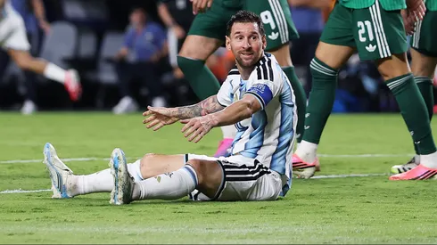 Lionel Messi em Argentina x Argélia. (Photo by Michael Steele/Getty Images)