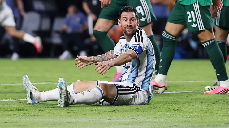 Lionel Messi em Argentina x Argélia. (Photo by Michael Steele/Getty Images)