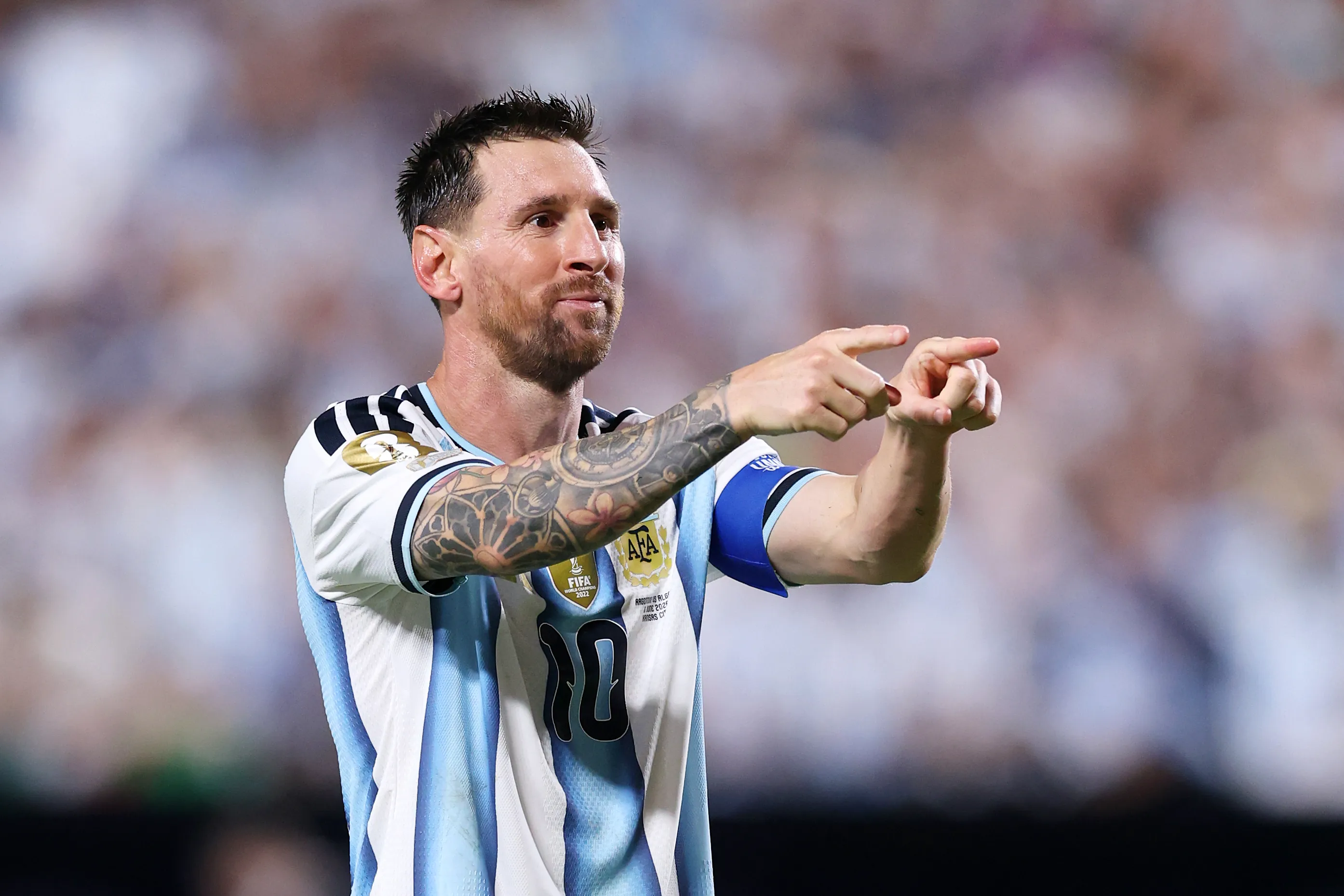 Messi comemorando gol contra a Argélia nesta terça-feira. (Foto: Michael Steele/Getty Images)