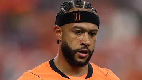 Memphis Depay em campo pela Holanda. Foto: Michael Steele/Getty Images