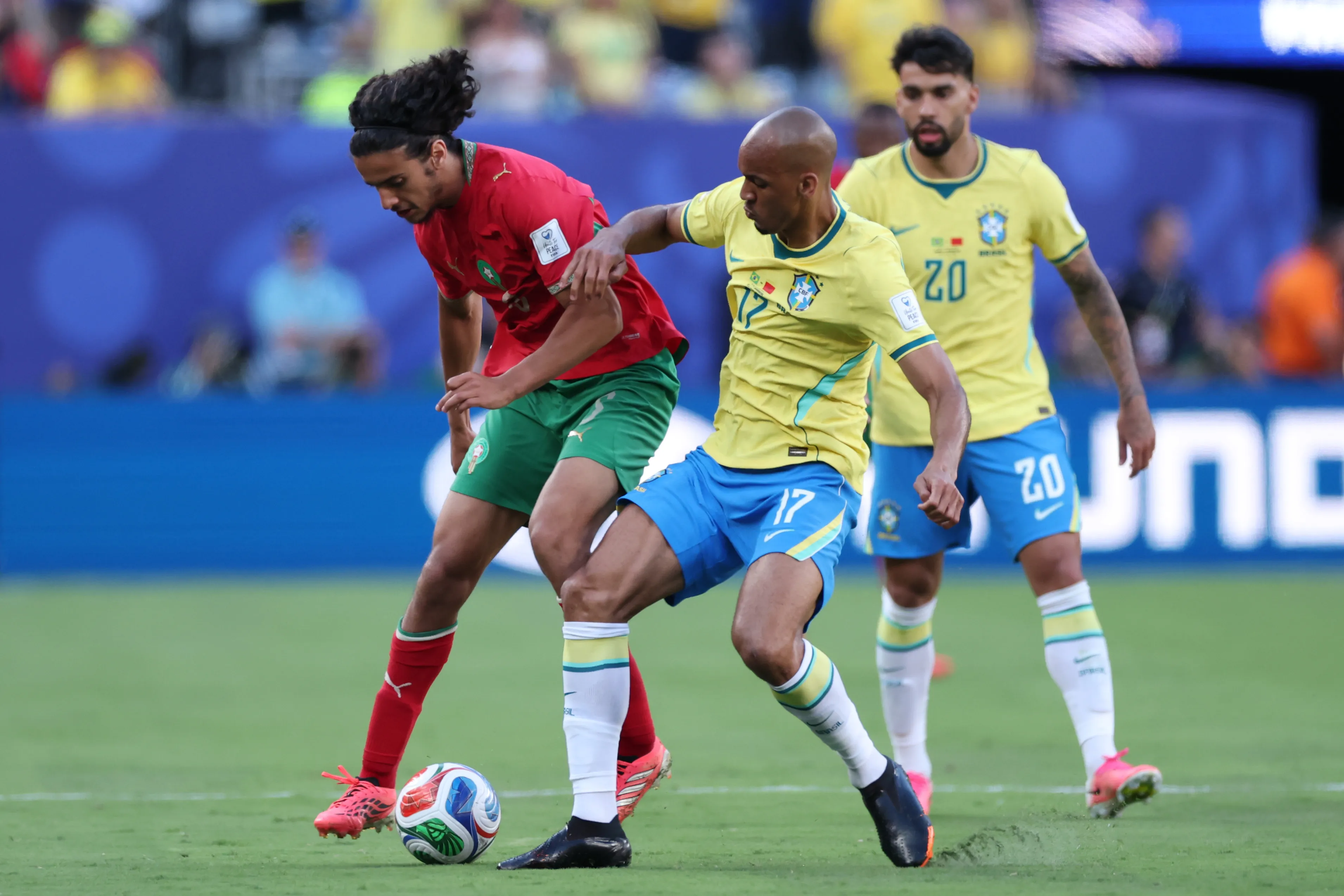 Fabinho na partida contra o Marrocos (Foto: Kevin C. Cox/Getty Images)