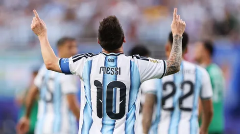 Messi comemora gol na estreia da Copa de 2026 (Charlotte Wilson/Getty Images)