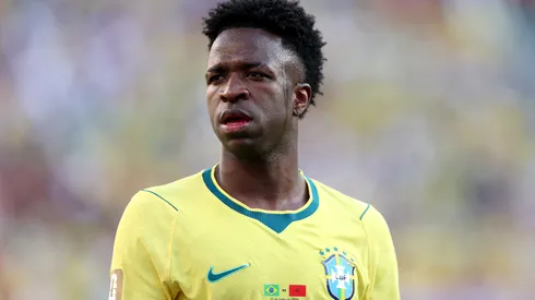 Vini Jr no jogo Brasil x Marrocos na Copa de 2026 (Dan Mullan/Getty Images)