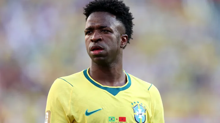 Vini Jr no jogo Brasil x Marrocos na Copa de 2026 (Dan Mullan/Getty Images)