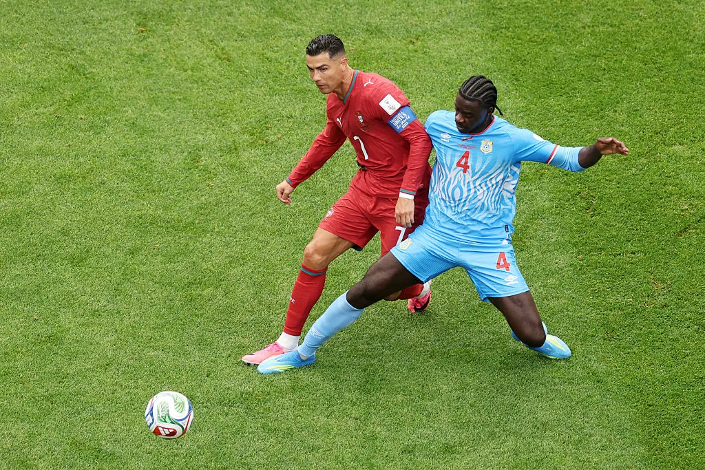 HOUSTON, TEXAS – Cristiano Ronaldo em ação contra o RD Congo (Foto: Lars Baron/Getty Images)