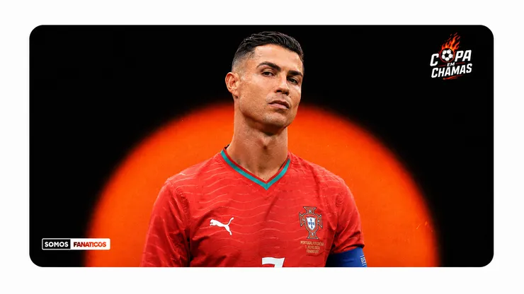 Cristiano Ronaldo -Copa em Chamas. Foto: Imagem gerada por inteligência artificial – ChatGPT