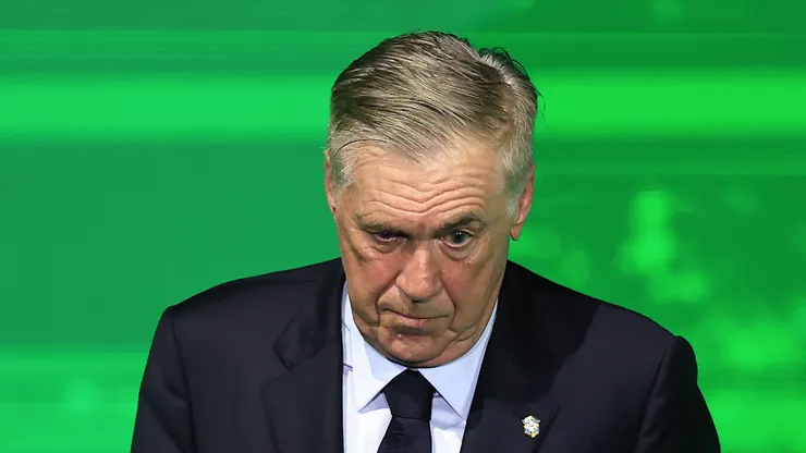 Ancelotti em evento da CBF. (Foto: Buda Mendes/Getty Images)