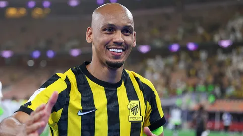 Fabinho após uma partida pelo Al-Ittihad. Foto: Yasser Bakhsh/Getty Images