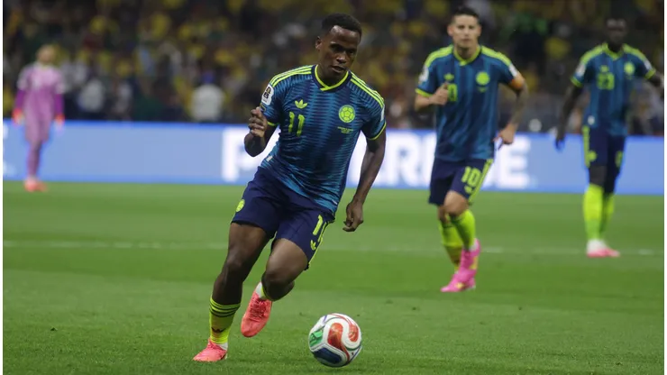 Arias comemora vitória da Colômbia na estreia da Copa do Mundo. Foto: Fio de imprensa IMAGO/ZUMA
