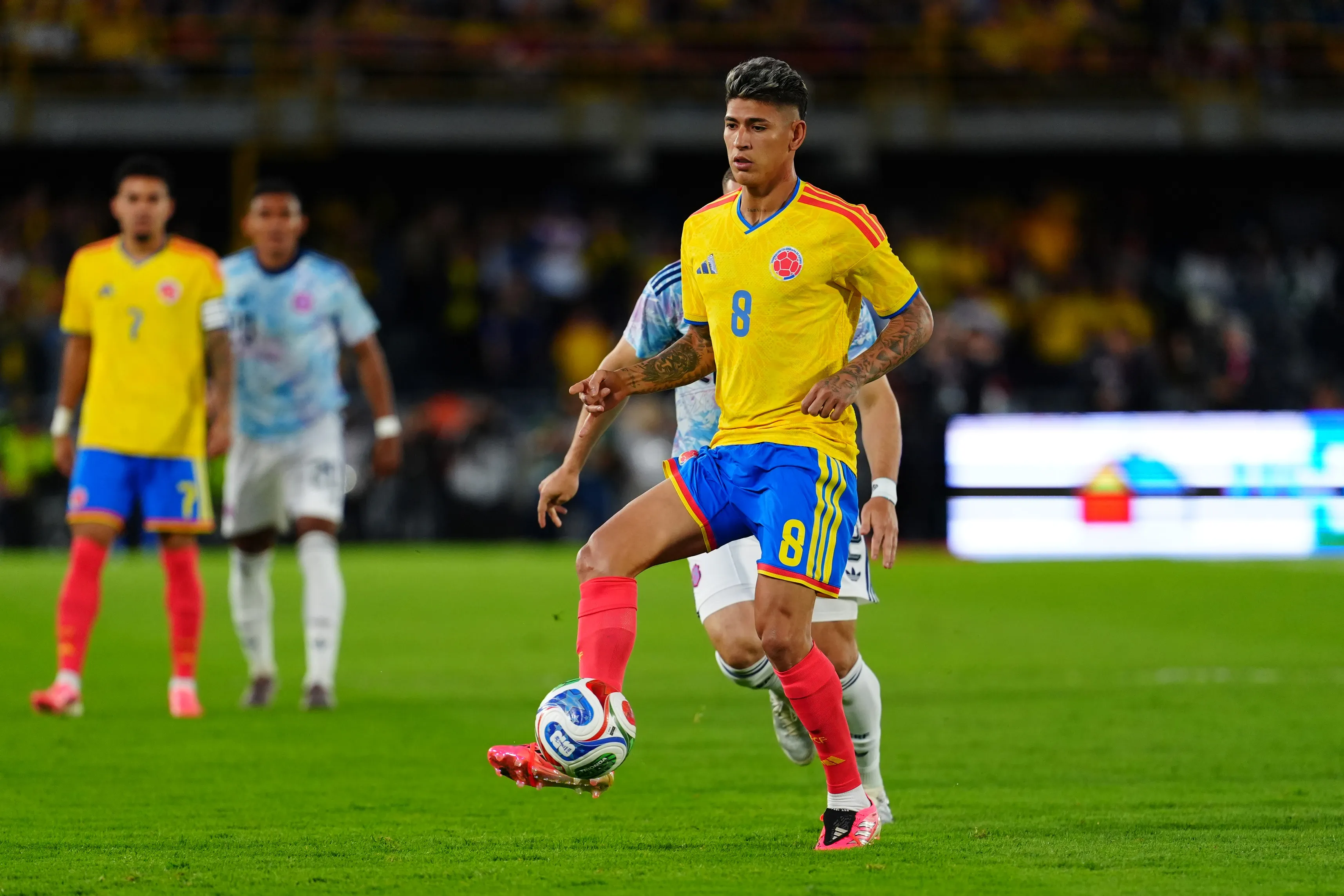Carrascal em jogo da Colômbia. Foto: Andres Rot/Getty Images