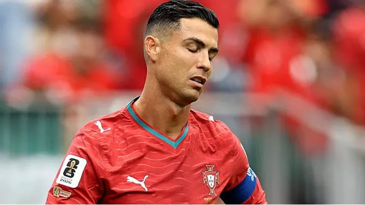 Cristiano Ronaldo contra o RD Congo. Foto: Molly Darlington/Getty Images