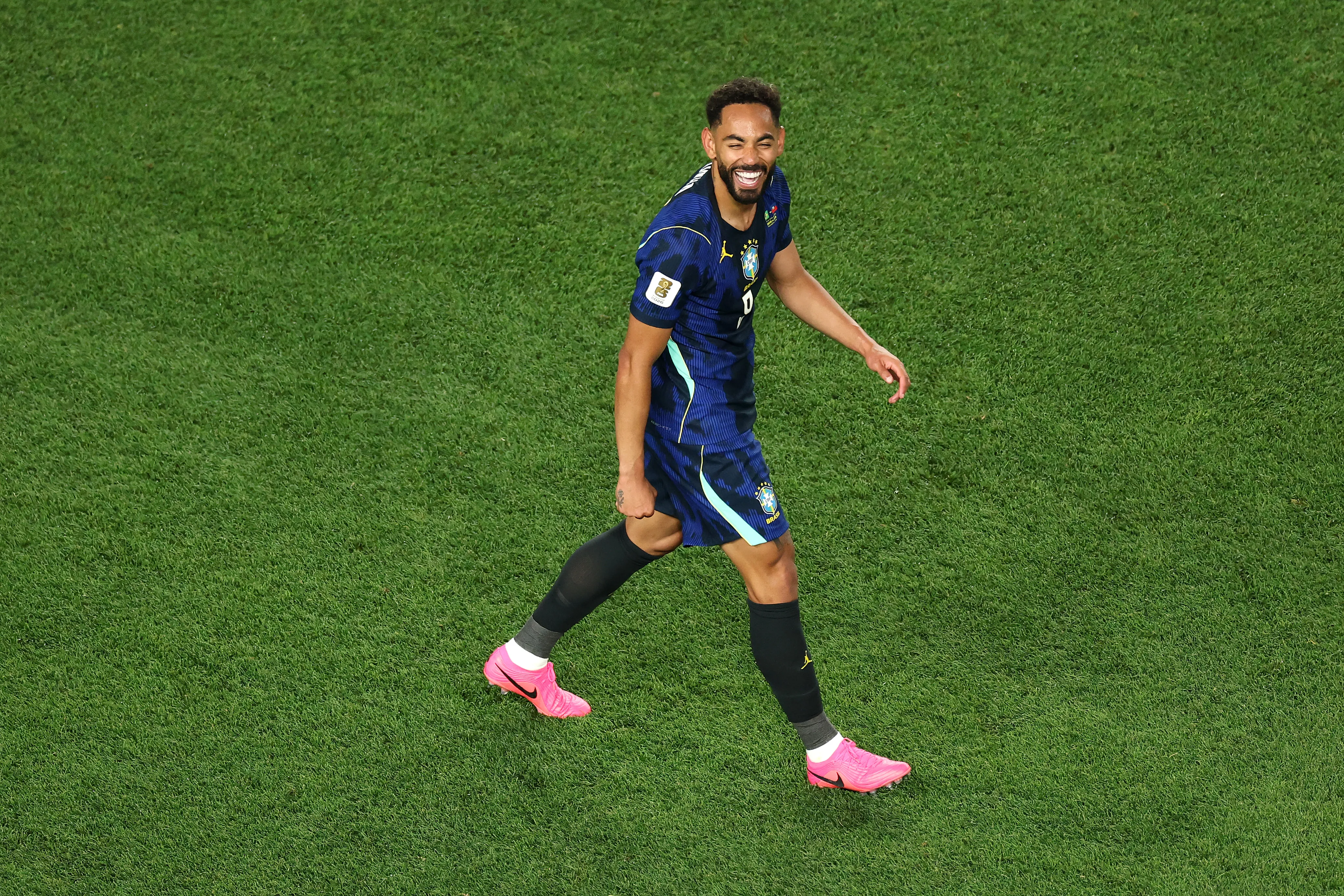 Matheus Cunha comemorando um gol pelo Brasil (Foto: Kevin C. Cox/Getty Images)