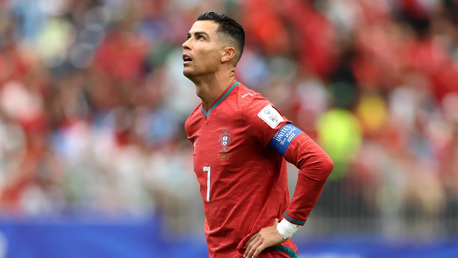 Cristiano Ronaldo em jogo de Portugal na Copa de 2026 (Molly Darlington/Getty Images)