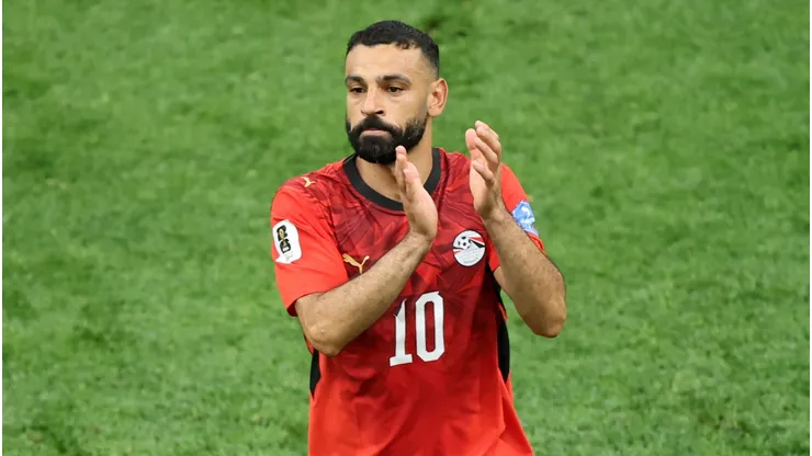 Salah após marcar para o Egito. (Photo by Alex Grimm/Getty Images)