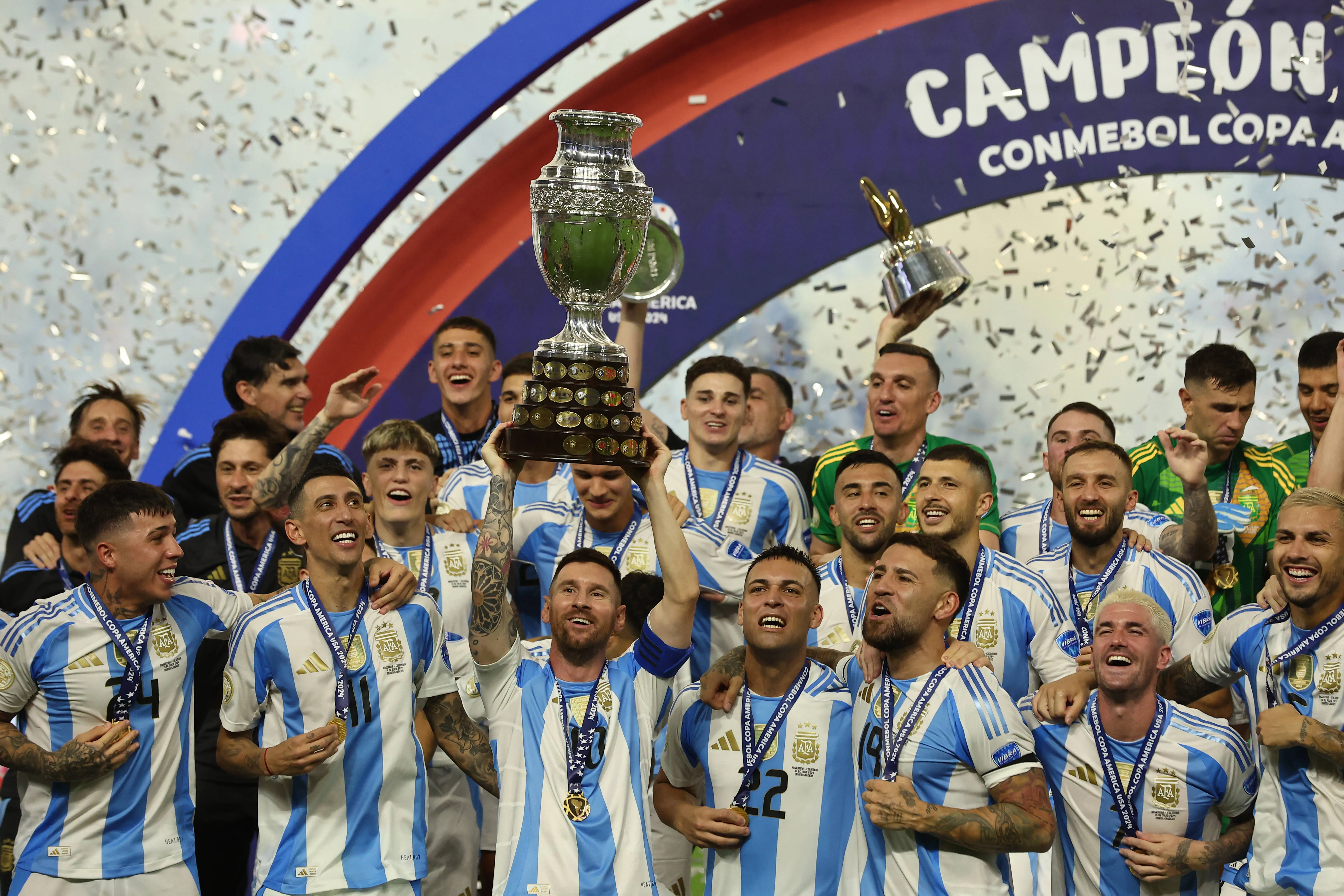 Argentina levantou a taça em 2021 e 2024 – Foto: IMAGO / PHOTOxPHOTO