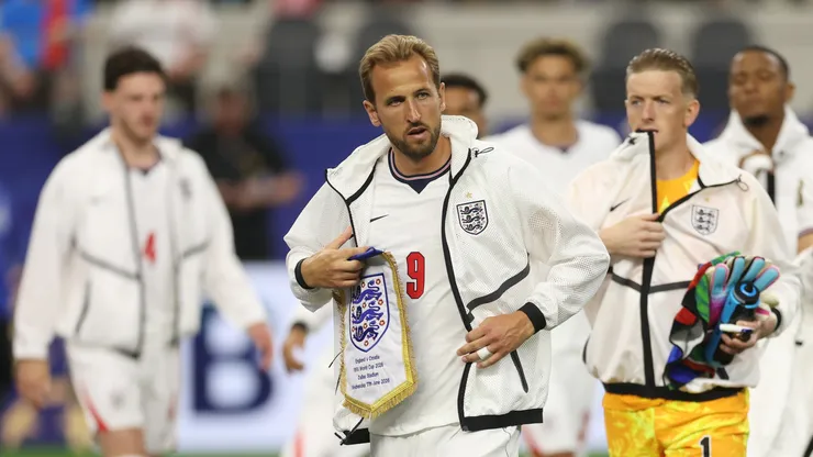 Harry Kane em jogo da Inglaterra na Copa de 2026 (Richard Pelham/Getty Images)