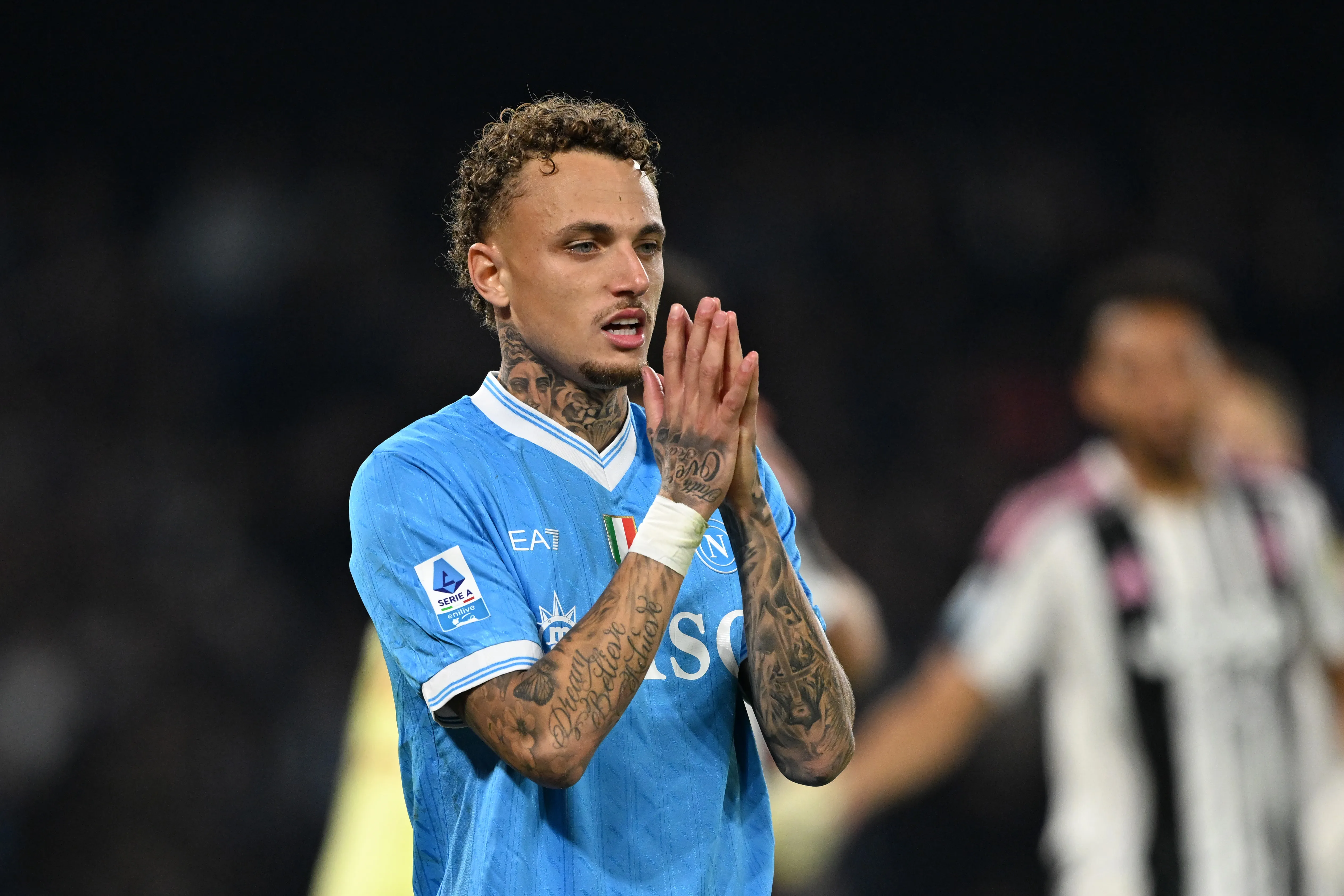 Noa Lang em campo pelo Napoli (Foto: Francesco Pecoraro/Getty Images)