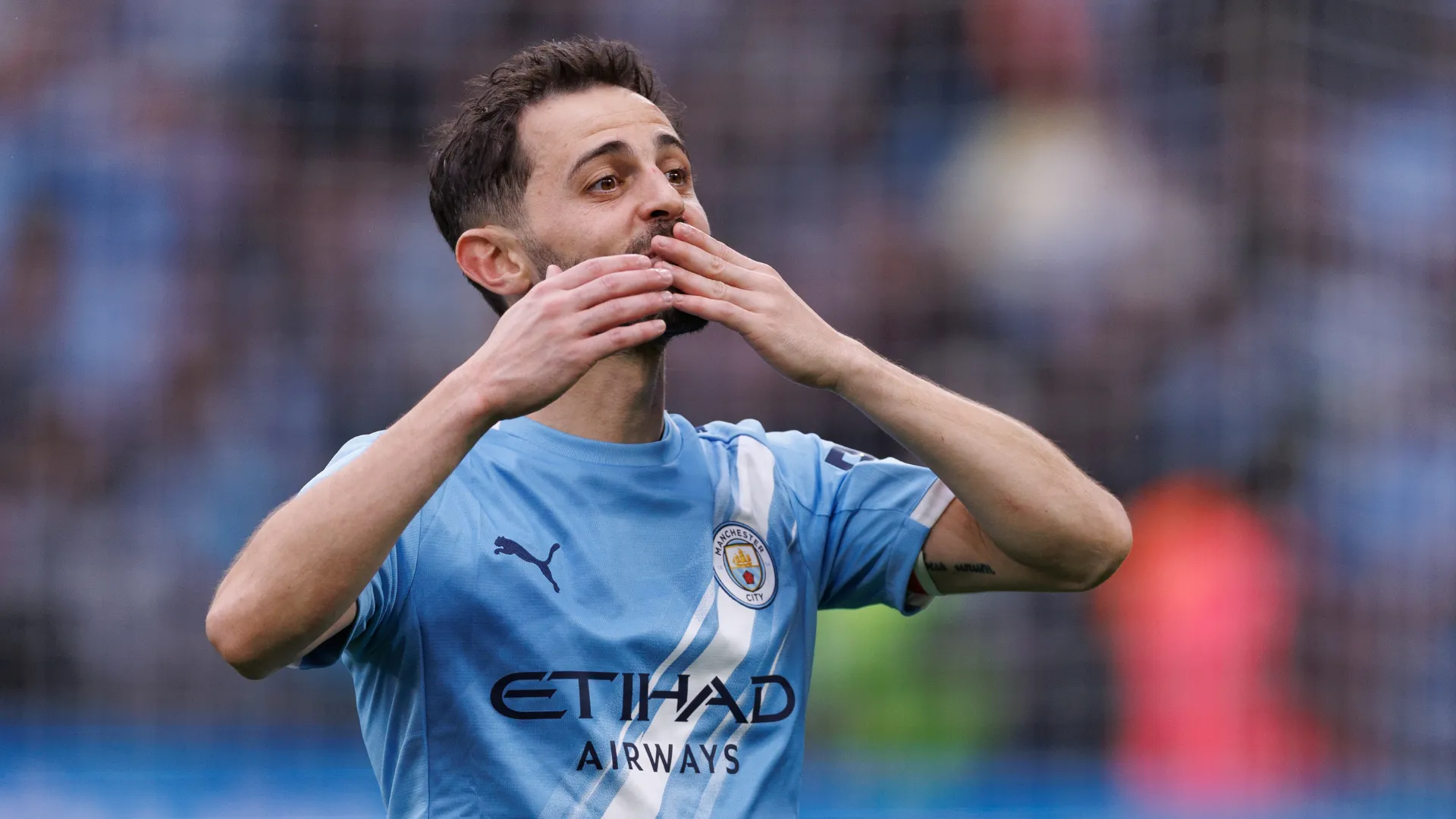 Bernardo Silva comemora gol pelo Manchester City