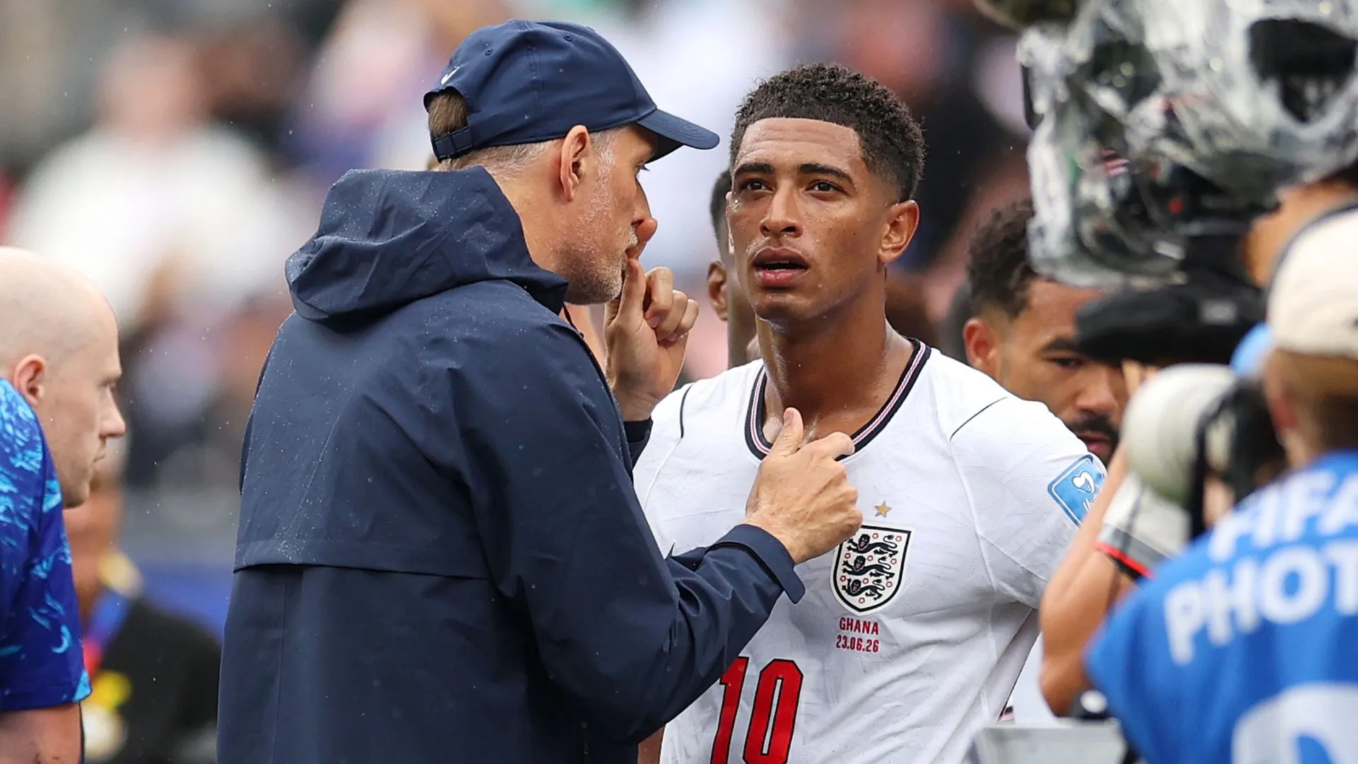 Tuchell substituiu Bellingham no segundo tempo de Inglaterra x Gana (foto: Richard Pelham/Getty Images)