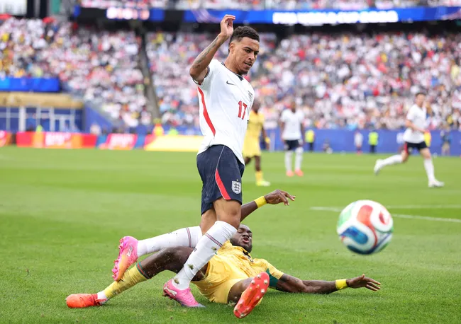 Morgan Rogers durante partida da Copa do Mundo. Foto: Justin Setterfield/Getty Images