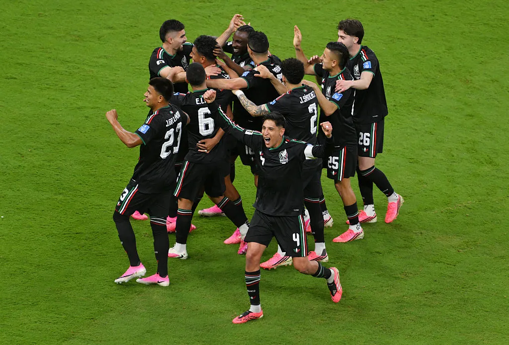 Equipe do México comemora na Copa do Mundo (Foto: by David Ramos/Getty Images)