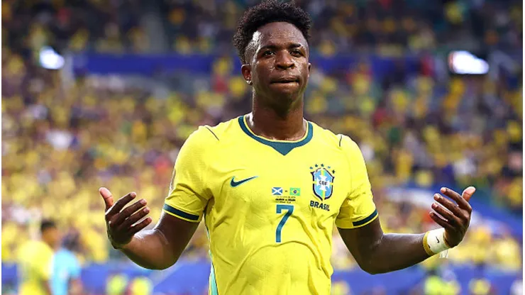 Vini Jr. marcou dois gols no confronto. Megan Briggs/Getty Images.