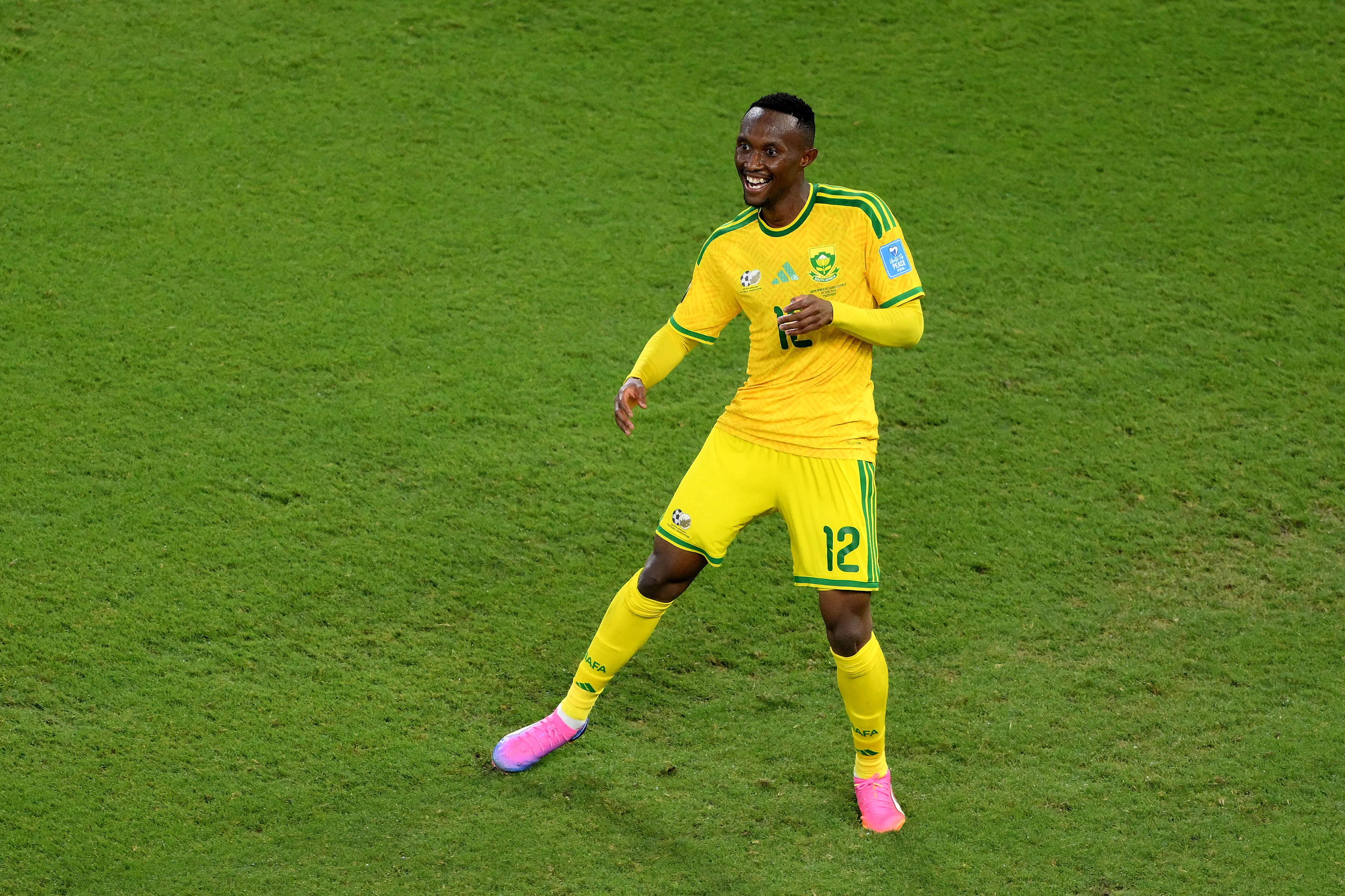 Maseko fez o gol que deu a classificação para a África do Sul. (Foto: David Ramos/Getty Images)