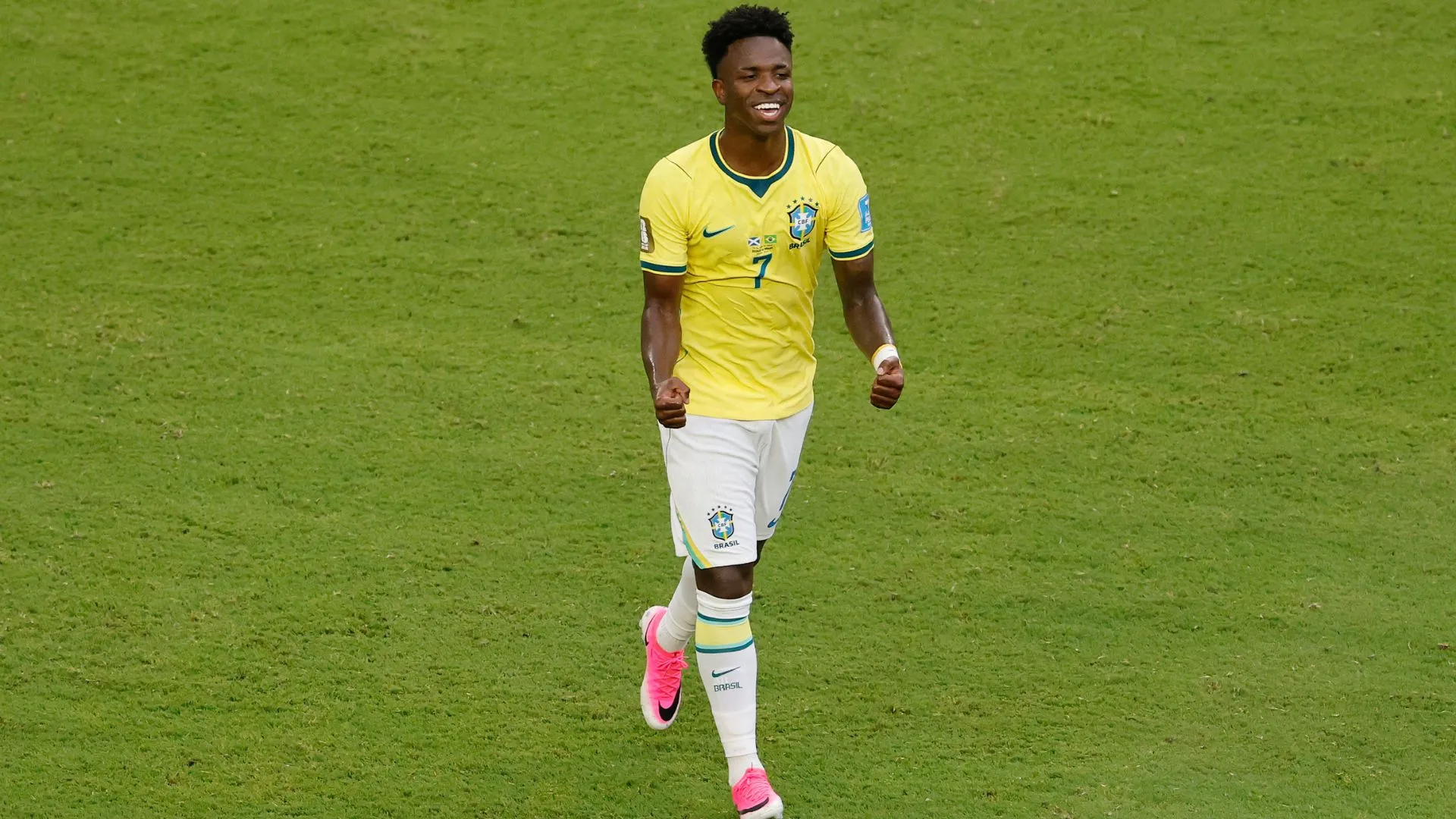 Vini Jr está entre os principais goleadores da Copa 2026 (foto: Michael Reaves/Getty Images)
