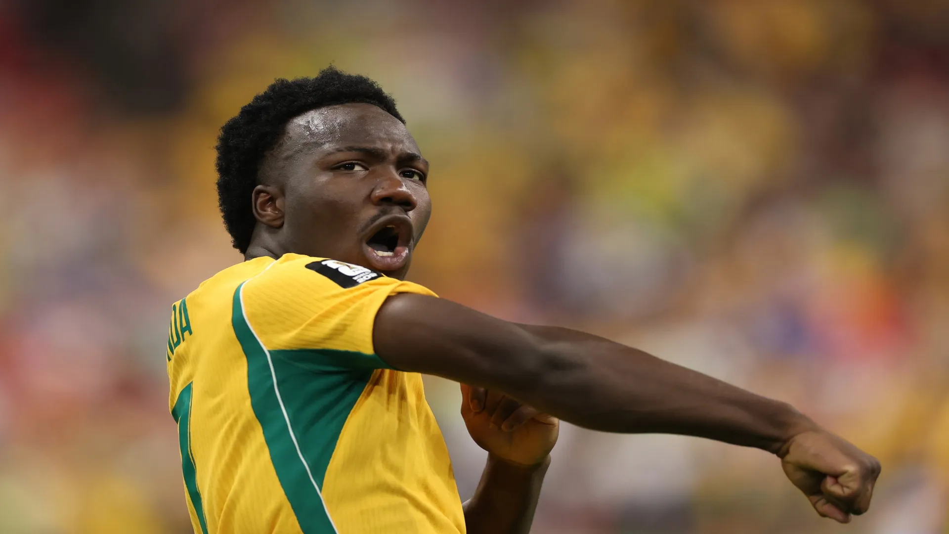Nestory Irankunda comemora gol em Austrália e Turquia – Stu Forster/Getty Images