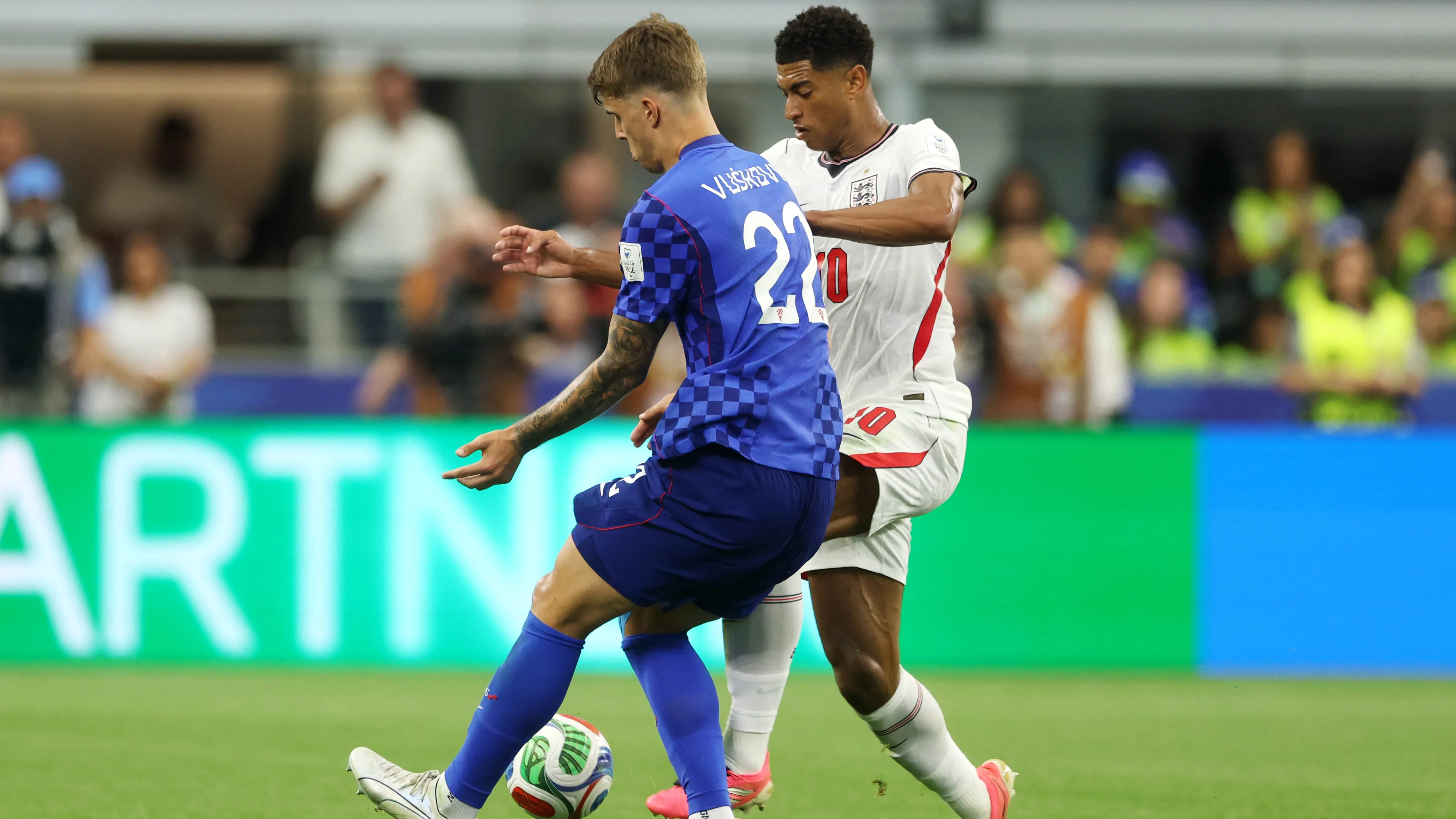 Luka Vušković em jogo da Croácia na Copa