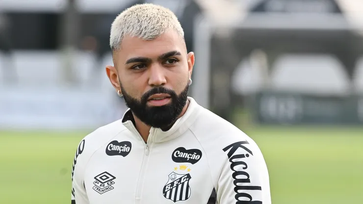 Gabigol em um treino pelo Santos. Foto: Jota Erre/AGIF