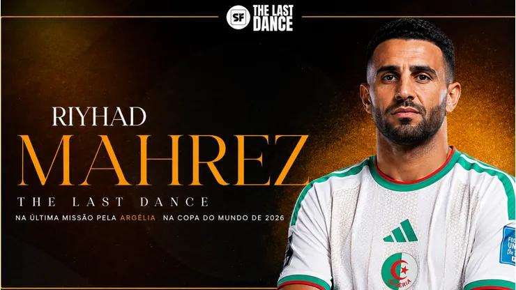 O The Last Dance de Riyad Mahrez. Foto: Stu Forster, Getty Imagens - editada pelo chat GTP)
