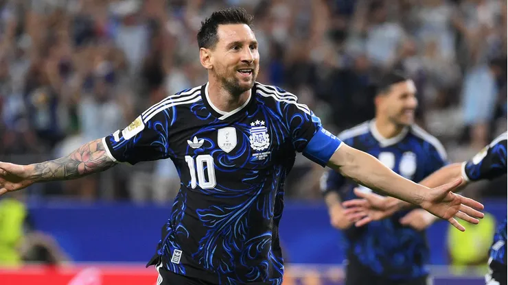 Com gol de Messi, Argentina vence a Jordânia e encerra fase de grupos com 100% de aproveitamento. (Foto: David Ramos/Getty Images)