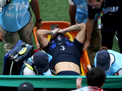 Manuel Ugarte rompe LCA durante jogo do Uruguai na Copa