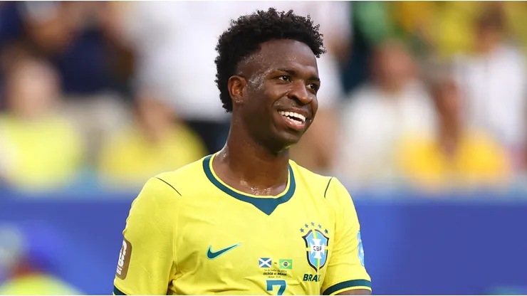 Vini Jr durante partida contra a Escócia. (Photo by Megan Briggs/Getty Images)