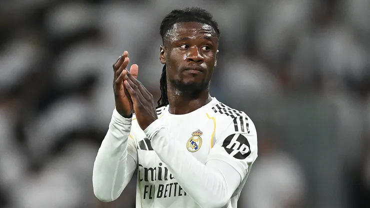 Camavinga durante partida do Real Madrid. (Photo by Denis Doyle/Getty Images)