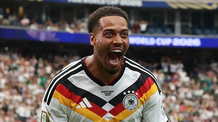 Felix Nmecha durante partida da Alemanha. (Photo by Alexander Hassenstein/Getty Images)