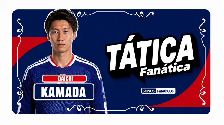 Daichi Kamada. (Foto: Luke Hales/Getty Images e edição com IA - ChatGPT)