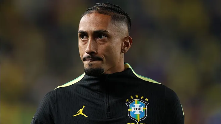 Raphinha pela Seleção Brasileira. Foto: Darrian Traynor/Getty Images