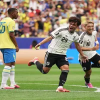 Kaishu Sano faz o primeiro gol em Brasil x Japão