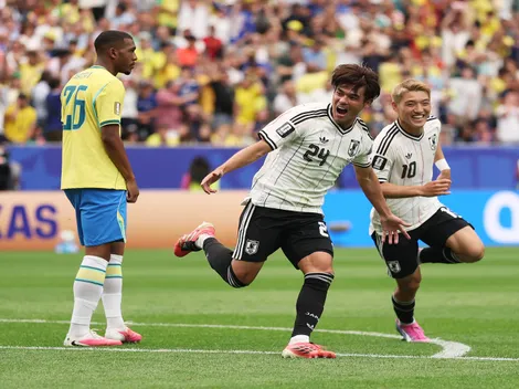 Kaishu Sano faz o primeiro gol em Brasil x Japão