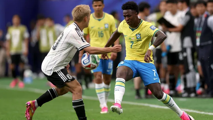 Lance de Vinicius Júnior no jogo da Seleção Brasileira contra o Japão pela Copa 2026