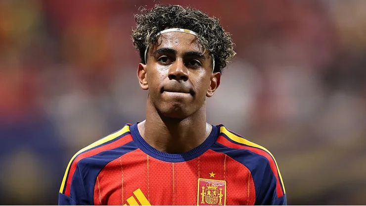 Lamine Yamal, da seleção da Espanha. Foto: Justin Setterfield/Getty Images