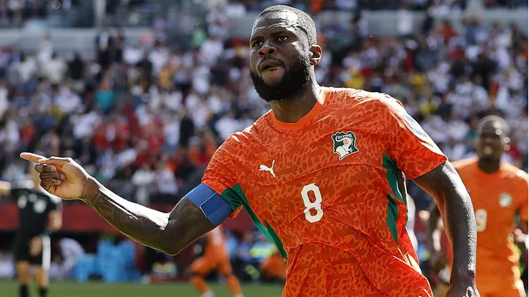 Franck Kessié durante partida da Costa do Marfim. (Photo by Michael Reaves/Getty Images)
