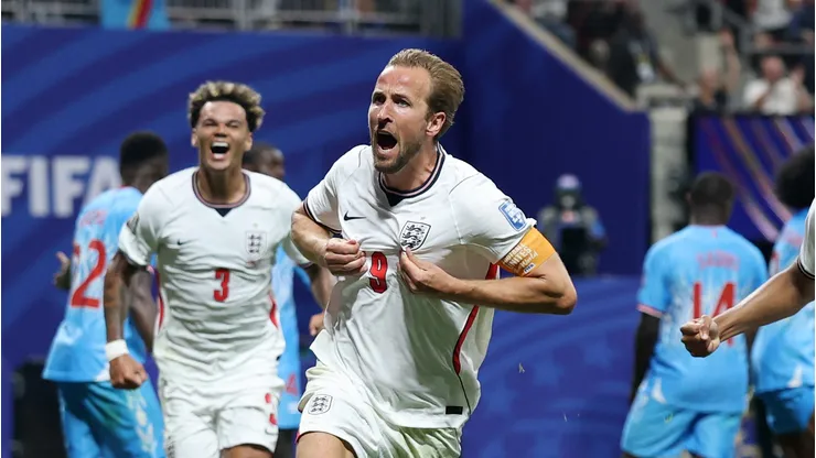 Hary Kane comemorando gol pela Inglaterra (Photo by Richard Pelham/Getty Images)